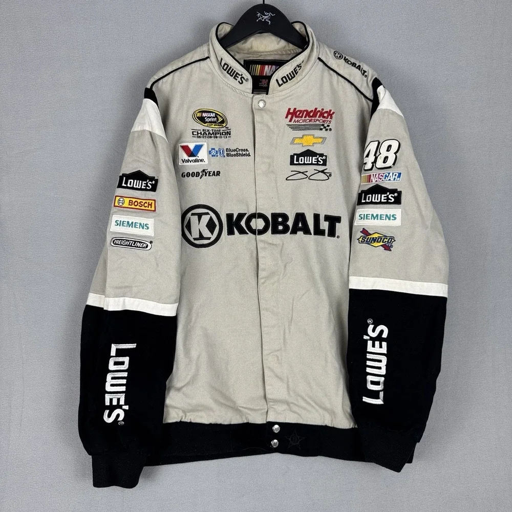 JH Design NASCAR Jimmie Johnson Embroidered Cotton Jacket Black Men's Size 3XL